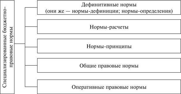 Классификация норм бюджетного права