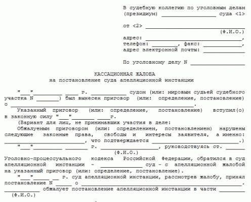 Кассационное обжалование решений: основные моменты